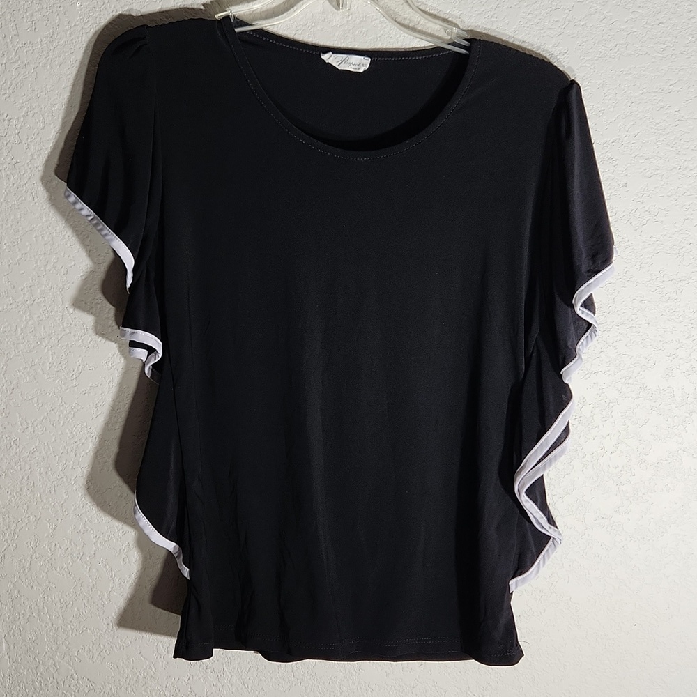 Prospect Blouse Size S Back light gray ruffel sleeve